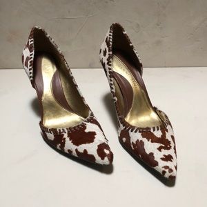 Gianni Bini Cow Print Calf Leather Heels